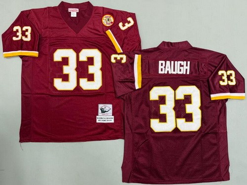 Washington Redskins #33 Sammy Baugh Red Throwback Jersey