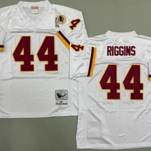 Washington Redskins #44 John Riggins White 1982 Throwback Jersey