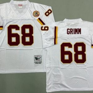 Washington Redskins #68 Russ Grimm White 1986 Throwback Jersey