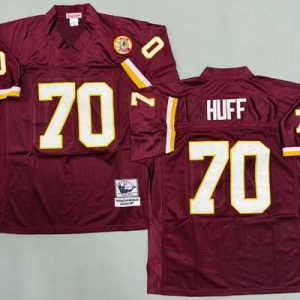 Washington Redskins #70 Sam Huff Red Throwback Jersey
