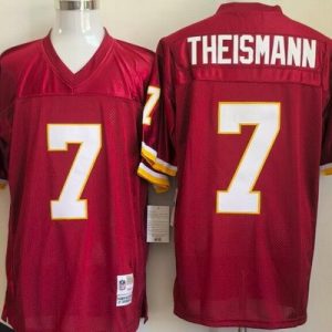 Washington Redskins #7 Joe Theismann Red Throwback Jersey