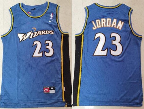 Washington Wizards #23 Michael Jordan Blue Throwback Swingman Jersey