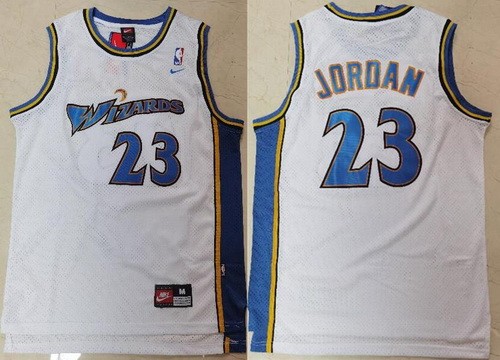 Washington Wizards #23 Michael Jordan White Throwback Swingman Jersey