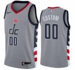 Washington Wizards Custom Gray City Icon Hot Press Jersey