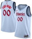 Washington Wizards Custom Light Blue 2024 City Heat Press Jersey