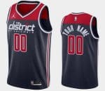 Washington Wizards Custom Navy 2021 Statememt Icon Hot Press Jersey