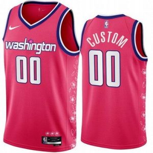 Washington Wizards Custom Pink City Icon Heat Press Jersey