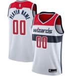 Washington Wizards Custom White Icon Hot Press Jersey