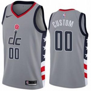 Washington Wizards Customized Gray City Stitched Swingman Jersey