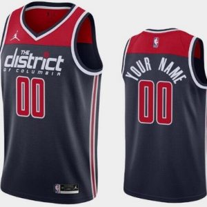 Washington Wizards Customized Navy 2021 Statememt Stitched Swingman Jersey
