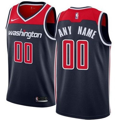 Washington Wizards Customized Navy Statememt Stitched Swingman Jersey