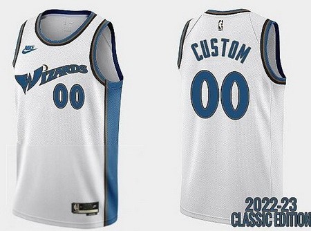 Washington Wizards Customized White 2022 Classic Icon Swingman Jersey