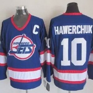 Winnipeg Jets #10 Dale Hawerchuk Blue Throwback Jersey