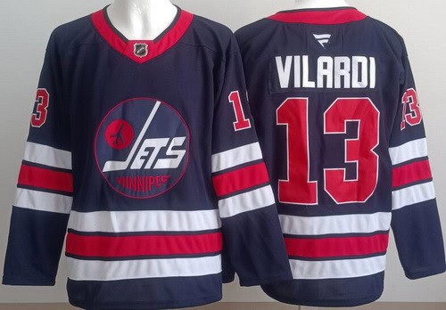 Winnipeg Jets #13 Gabriel Vilardi Navy Alternate Authentic Jersey