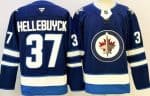 Winnipeg Jets #37 Connor Hellebuyck Blue Authentic Jersey