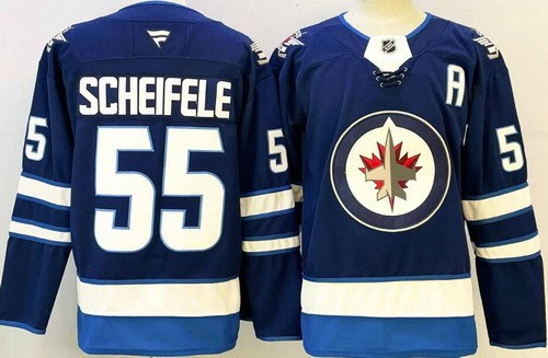 Winnipeg Jets #55 Mark Scheifele Blue Authentic Jersey