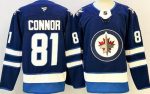 Winnipeg Jets #81 Kyle Connor Blue Authentic Jersey
