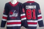 Winnipeg Jets #81 Kyle Connor Navy Alternate Authentic Jersey