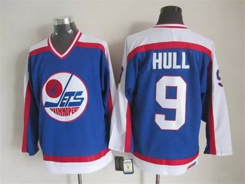 Winnipeg Jets #9 Bobby Hull Blue Retro Jersey