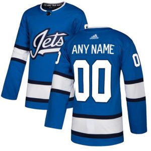 Winnipeg Jets Customized Blue Alternate Authentic Jersey
