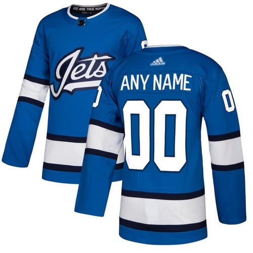 Winnipeg Jets Customized Blue Alternate Authentic Jersey