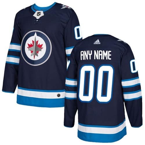 Winnipeg Jets Customized Blue Authentic Jersey
