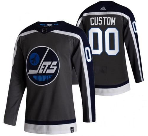 Winnipeg Jets Customized Gray 2021 Reverse Retro Authentic Jersey