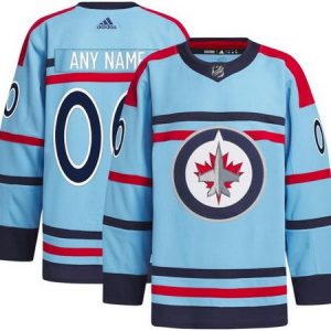 Winnipeg Jets Customized Light Blue Anniversary Authentic Jersey