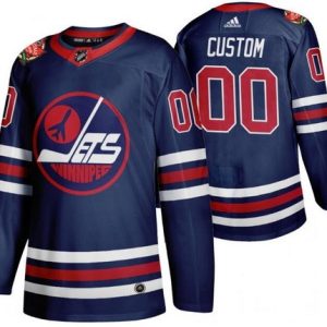 Winnipeg Jets Customized Navy 2019 Heritage Classic Authentic Jersey