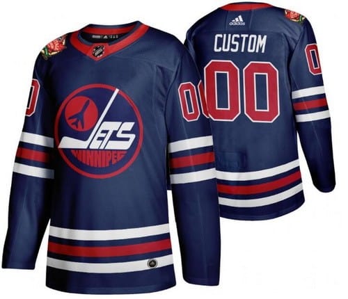 Winnipeg Jets Customized Navy 2019 Heritage Classic Authentic Jersey