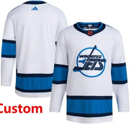 Winnipeg Jets Customized White 2022 Reverse Retro Authentic Jersey