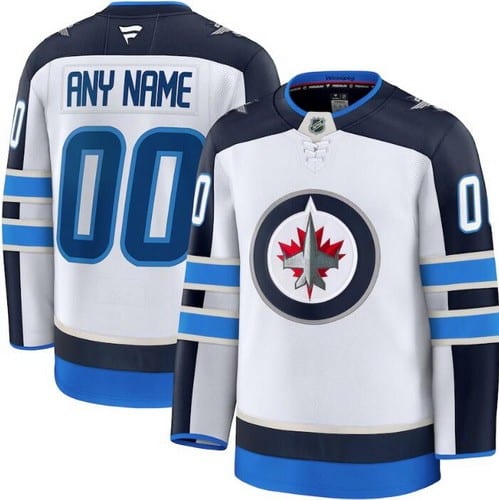 Winnipeg Jets Customized White Fanatics Authentic Jersey