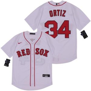 Boston Red Sox #34 David Ortiz White 2020 Cool Base Jersey