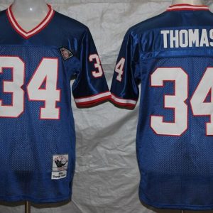 Buffalo Bills #34 Thurman Thomas Blue Throwback Jersey