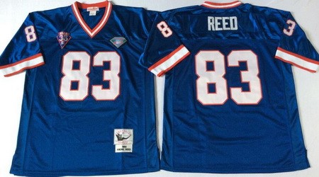 Buffalo Bills #83 Andre Reed Blue Throwback Jersey