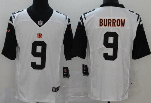 Cincinnati Bengals #9 Joe Burrow Limited White Rush Color Jersey