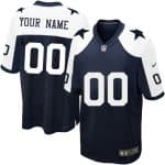 Dallas Cowboys Customized Game Navy Blue Thanksgiving Jersey
