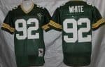 Green Bay Packers #92 Reggie White Green with 75th Anniversary Throwback Jersey