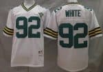 Green Bay Packers #92 Reggie White White with 75th Anniversary Throwback Jersey
