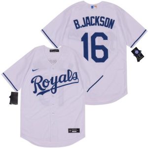 Kansas City Royals #16 Bo Jackson White 2020 Cool Base Jersey