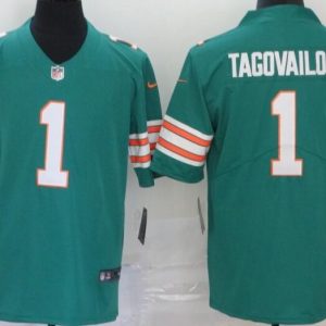 Miami Dolphins #1 Tua Tagovailoa Limited Aqua Throwback Vapor Untouchable Jersey