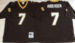 New Orleans Saints #7 Morten Andersen Black Throwback Jersey