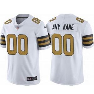 New Orleans Saints Customized Limited White Rush Color Jersey