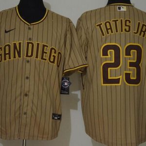 San Diego Padres #23 Fernando Tatis Jr Khaki 2020 Cool Base Jersey