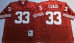 San Francisco 49ers #33 Roger Craig Red Throwback Jersey