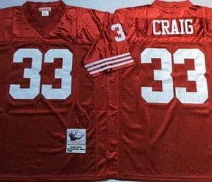 San Francisco 49ers #33 Roger Craig Red Throwback Jersey