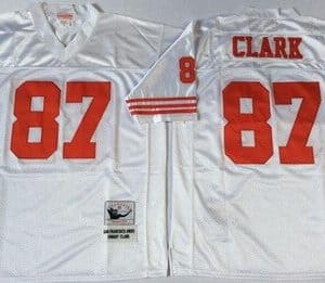 San Francisco 49ers #87 Dwight Clark White Throwback Jersey